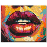 Abstrakte Lippen Malen nach Zahlen - Versand aus DE